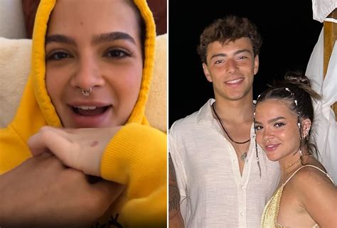 Namorado português de Mel Maia volta ao Brasil e posta momentos co.